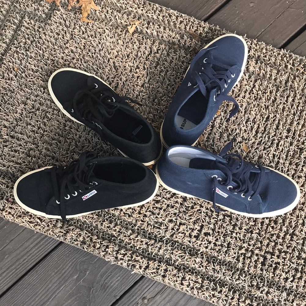 2 PAIR Superga HIGHTOPS - Picture 5 of 7